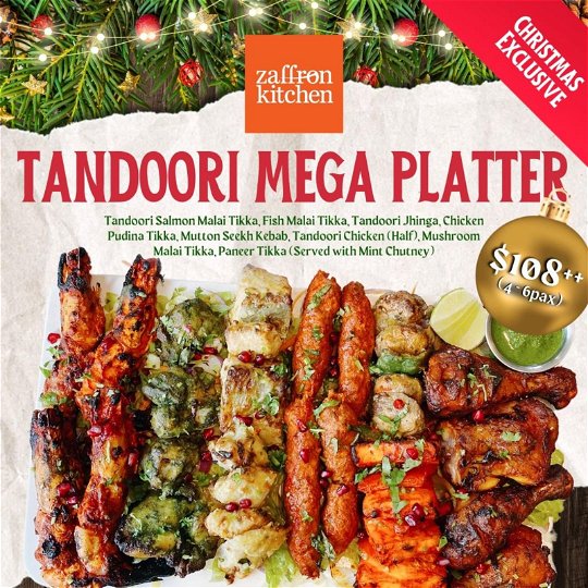 Try Tandoori Mega Platter at $108
