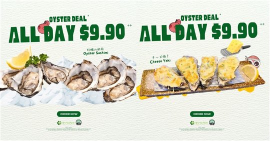 Oyster Deal All Day only at $9.90