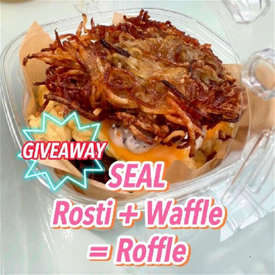 Giving away 3 sets of Roffle, Rosti & Drinks!
